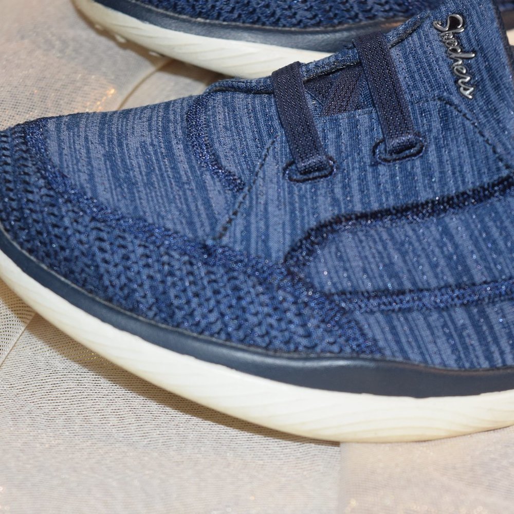 Skechers "No Tie" Air Cooled Memory Foam Sneakers, Blue, Size 8 - Picture 5 of 10